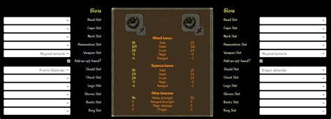 osrs weapon slot table